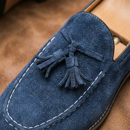 Men's Suede Loafers - Classic Casual Slip On Shoes