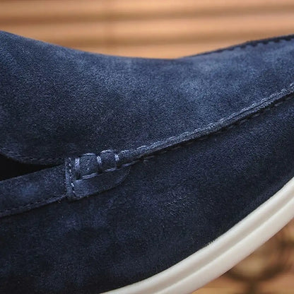 Men's Suede Loafers - Classic Slip On Dress Shoes
