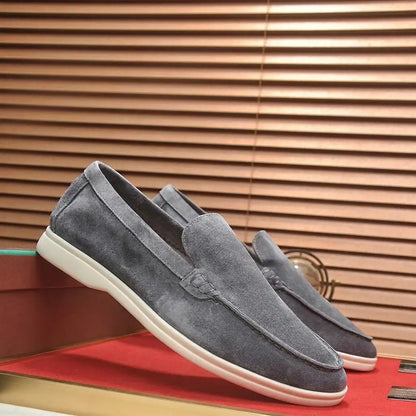 Men's Suede Loafers - Classic Slip On Dress Shoes
