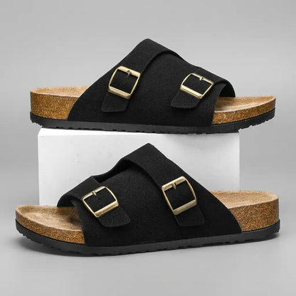 Men's Suede Sandals – Casual Summer Slip On Shoes