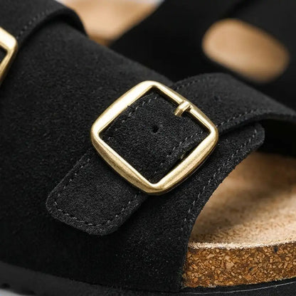 Men's Suede Sandals – Casual Summer Slip On Shoes