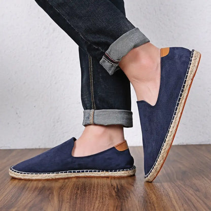 Men's Suede Espadrilles - Casual Slip On Shoes