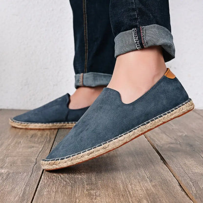 Men's Suede Espadrilles - Casual Slip On Shoes