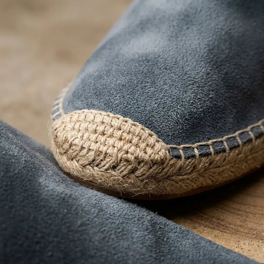 Men's Suede Espadrilles - Casual Slip On Shoes