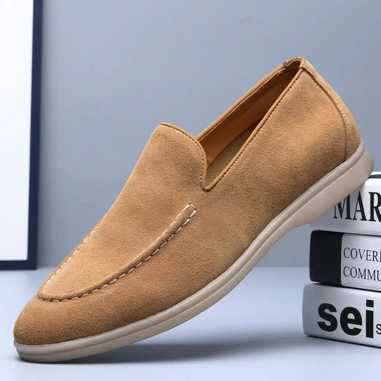 Men's Suede Loafers - Classic Slip On Casual Shoes