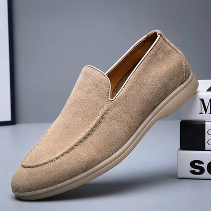Men's Suede Loafers - Classic Slip On Casual Shoes