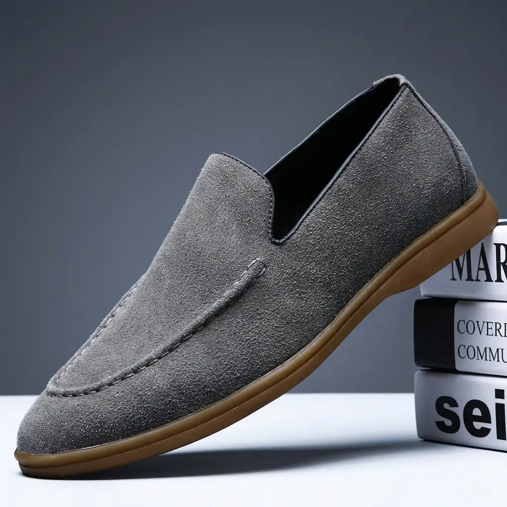 Men's Suede Loafers - Classic Slip On Casual Shoes