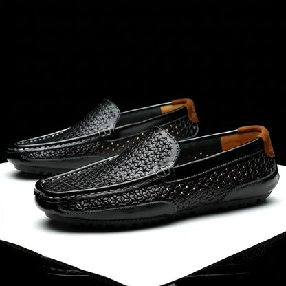 Men's Leather Loafers - Classic Slip On Dress Shoes