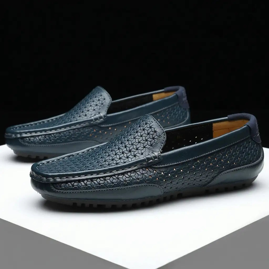 Men's Leather Loafers - Classic Slip On Dress Shoes