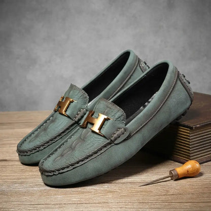 Men's Suede Loafers - Casual Slip On Dress Shoes