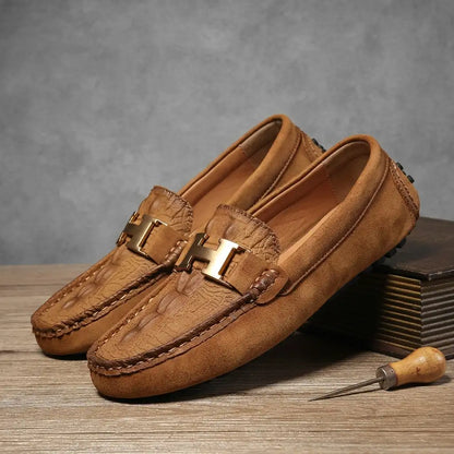 Men's Suede Loafers - Casual Slip On Dress Shoes