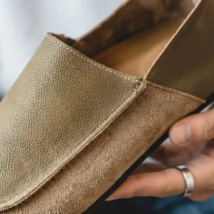 Men's Leather Loafers - Classic Slip On Dress Shoes
