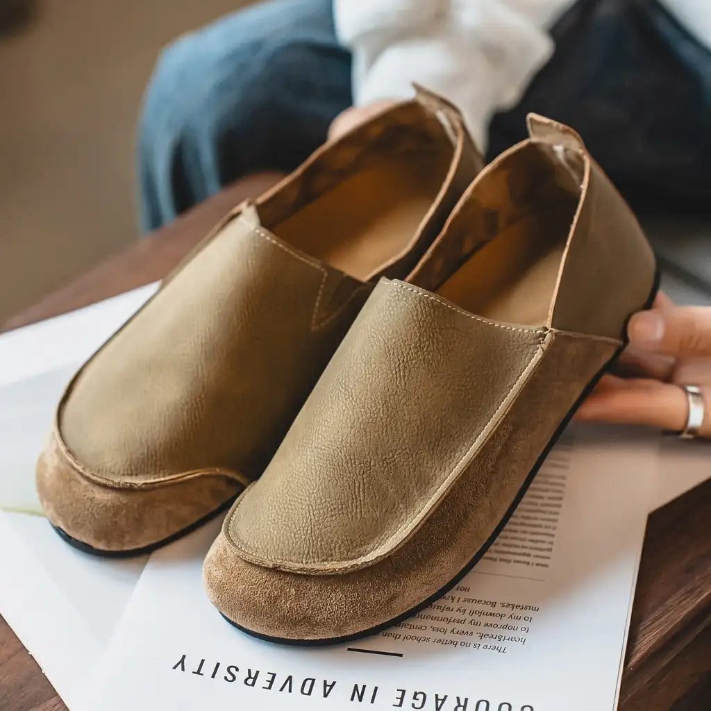 Men's Leather Loafers - Classic Slip On Dress Shoes