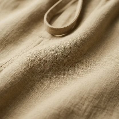 Men's Cotton Linen Trousers - Lightweight Casual Pants
