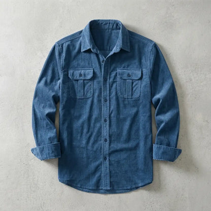 Men's Slim Fit Shirt - Long Sleeve Casual Button Down