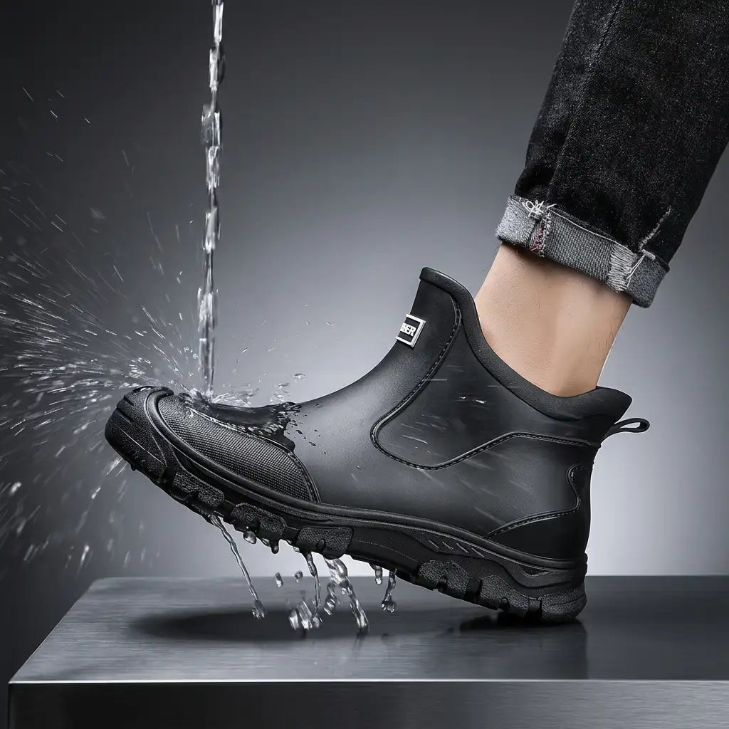 Men's Rain Boots - Waterproof Casual Outdoor Boots