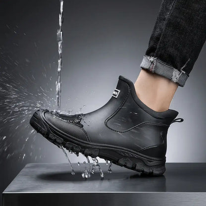 Men's Rain Boots - Waterproof Casual Outdoor Boots