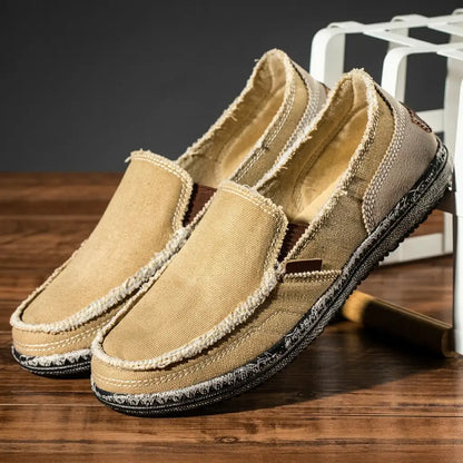 Men's Canvas Loafers - Casual Slip On Shoes