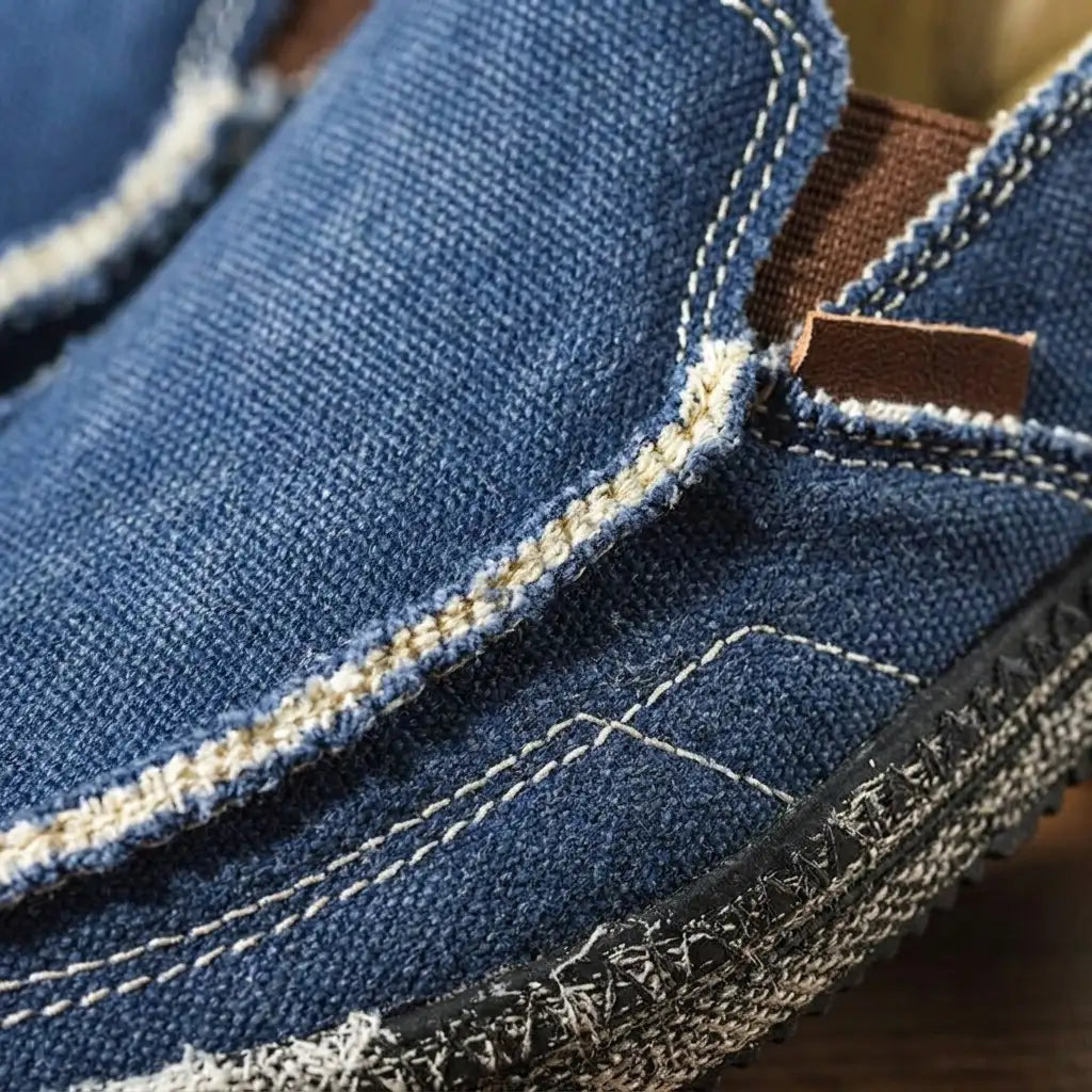 Men's Canvas Loafers - Casual Slip On Shoes