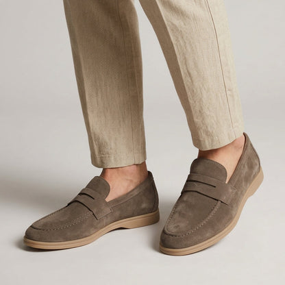 Men's Suede Loafers - Slip On Casual Driving Shoes
