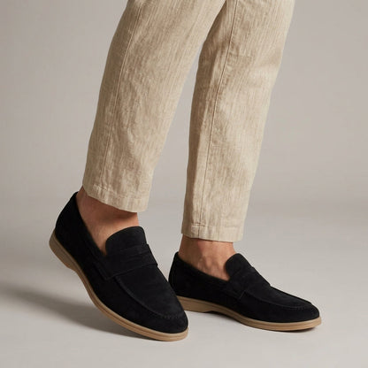 Men's Suede Loafers - Slip On Casual Driving Shoes