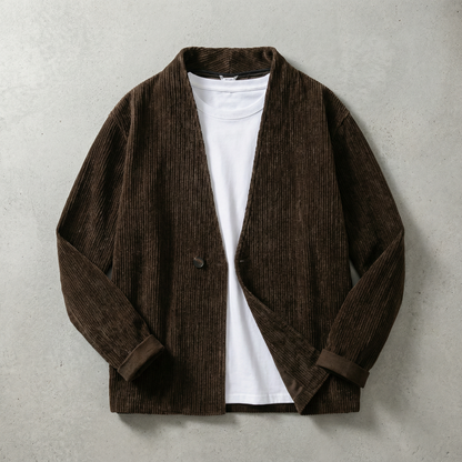 Men's Corduroy Jacket - Casual Button Front Outerwear