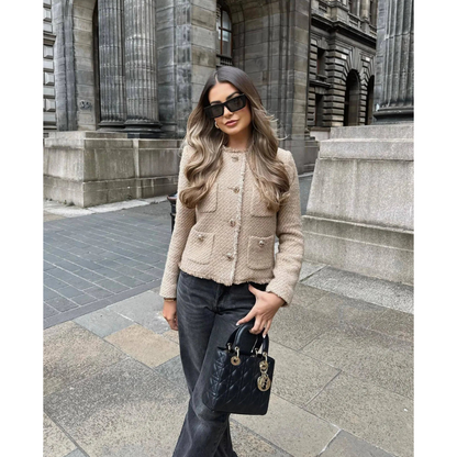 Women's Tweed Jacket - Elegant Tailored Jacket