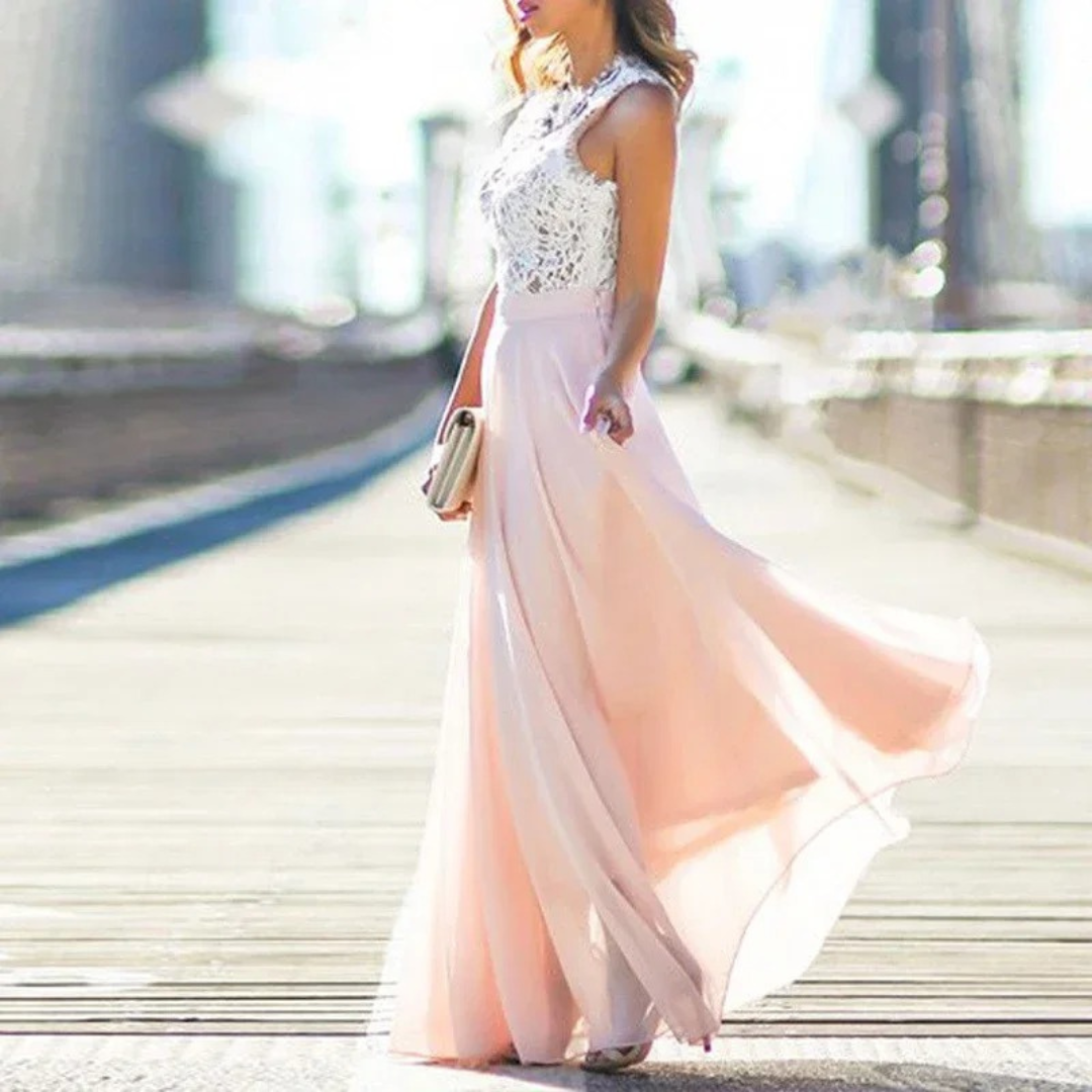 Starlynn | Formal Beaded Embellished Maxi Dress for Wedding Guest Events