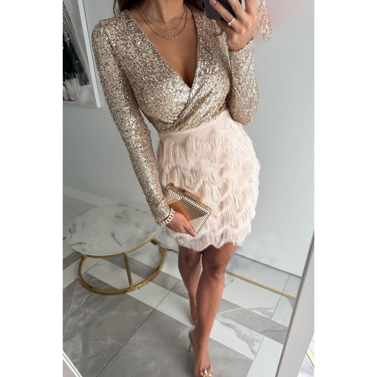 Khloe | Shimmering Sequin Evening Dress