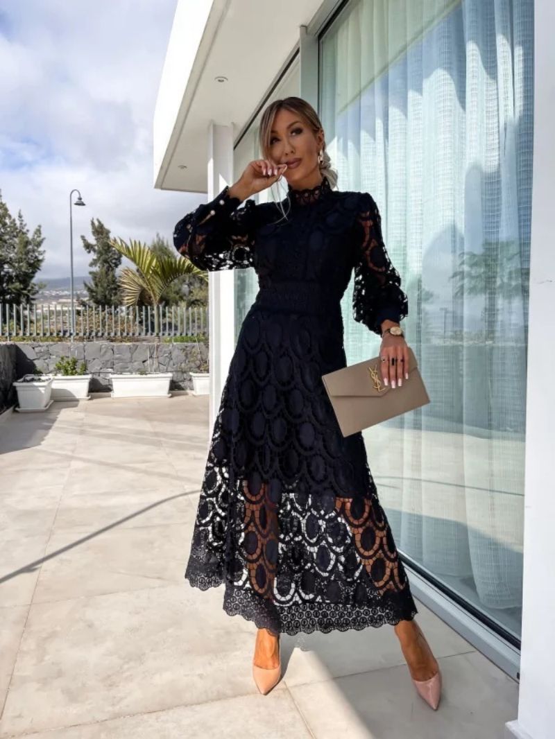 Women's Lace Bodycon Dress - Elegant Fitted Party Dress