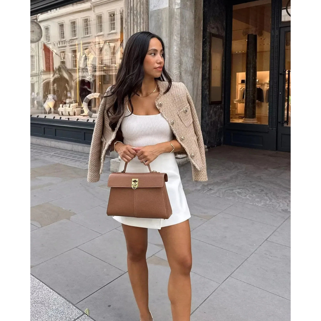 Women's Tweed Jacket - Elegant Tailored Jacket