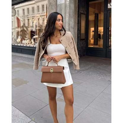 Women's Tweed Jacket - Elegant Tailored Jacket