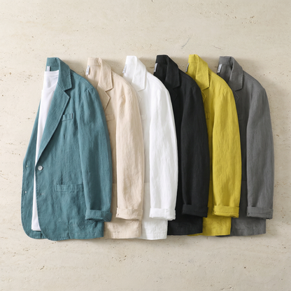 Men's Linen Jacket - Lightweight Casual Outerwear