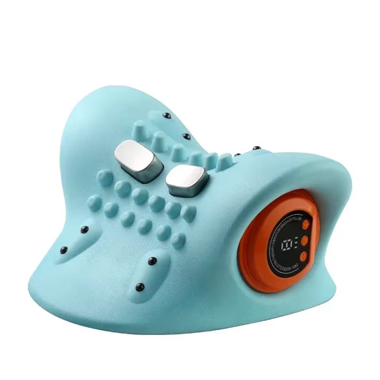 Electric Cervical Massager Neck Shoulder Stretcher Relaxer Chiropractic Traction Device Massage Pillow Cervical Spine Correction