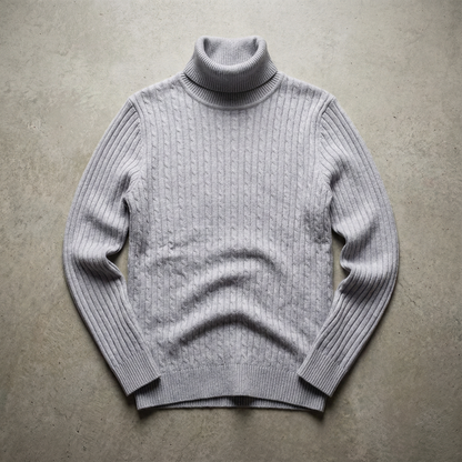 Men's Turtleneck Sweater - Warm Knit Fall Pullover