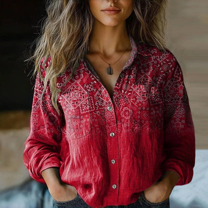 Henley | Versatile Summer Top with Printed Button Front Design