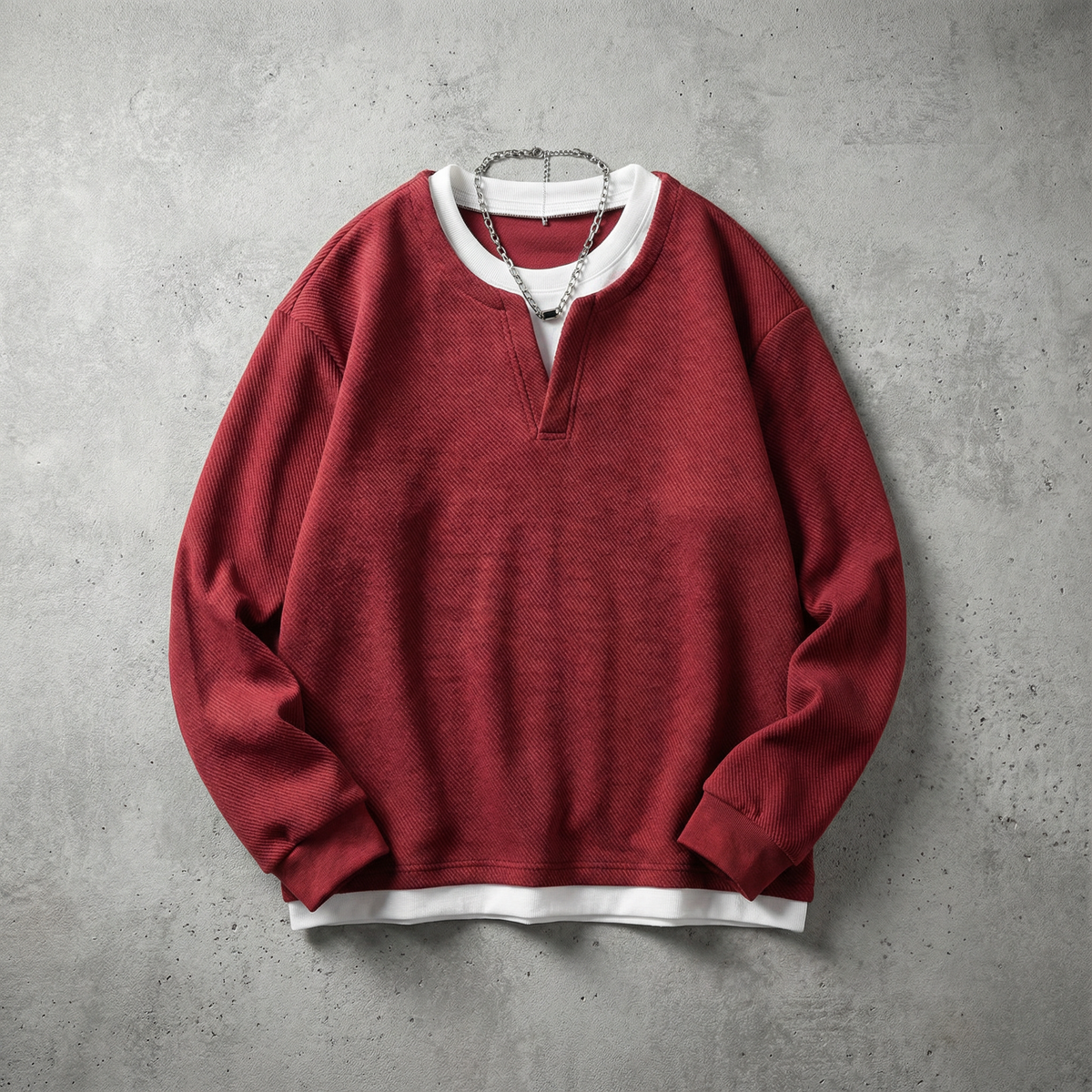 Men's Cotton Pullover - Casual Knit Sweater