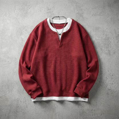 Men's Cotton Pullover - Casual Knit Sweater
