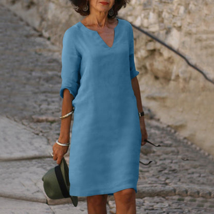 Lorraine | Flattering Breezy Summer Dress with 3/4 Sleeves Design