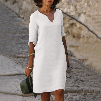 Lorraine | Flattering Breezy Summer Dress with 3/4 Sleeves Design