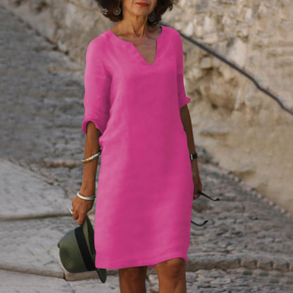 Lorraine | Flattering Breezy Summer Dress with 3/4 Sleeves Design