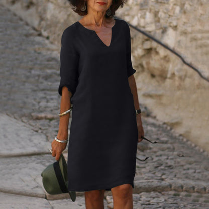 Lorraine | Flattering Breezy Summer Dress with 3/4 Sleeves Design