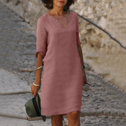 Lorraine | Flattering Breezy Summer Dress with 3/4 Sleeves Design