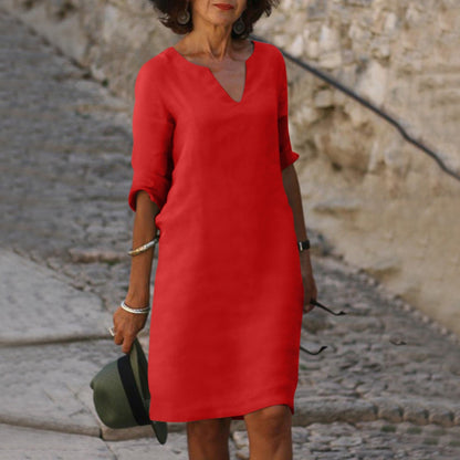 Lorraine | Flattering Breezy Summer Dress with 3/4 Sleeves Design