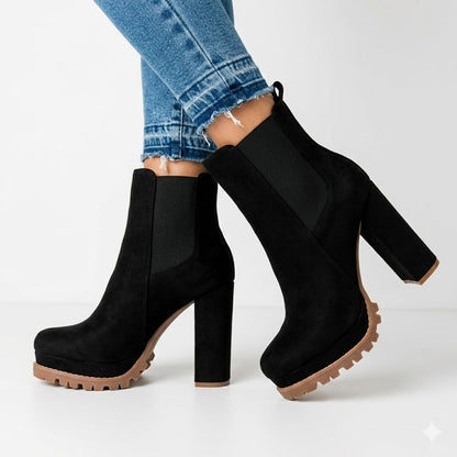 Vivienne Sinclair | Platform Heel Ankle Boots For Women