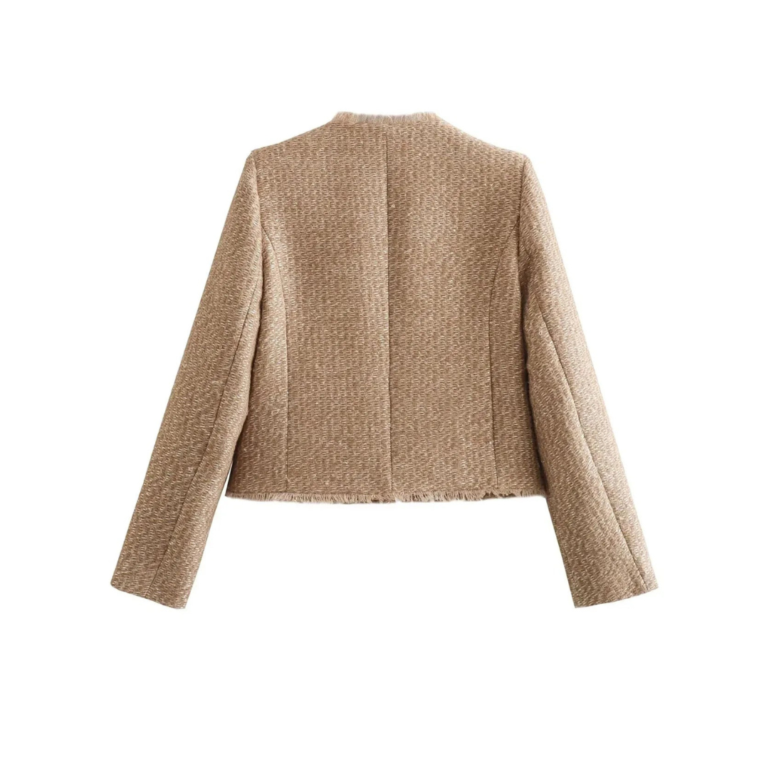 Women's Tweed Jacket - Elegant Tailored Jacket