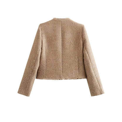 Women's Tweed Jacket - Elegant Tailored Jacket