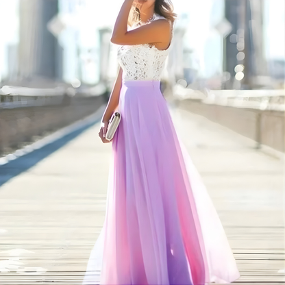 Starlynn | Formal Beaded Embellished Maxi Dress for Wedding Guest Events
