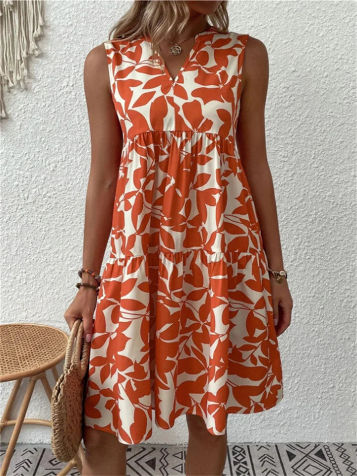 Loxanne | Elegant Floral Light Dress Women Summer Style with Soft Feminine Look