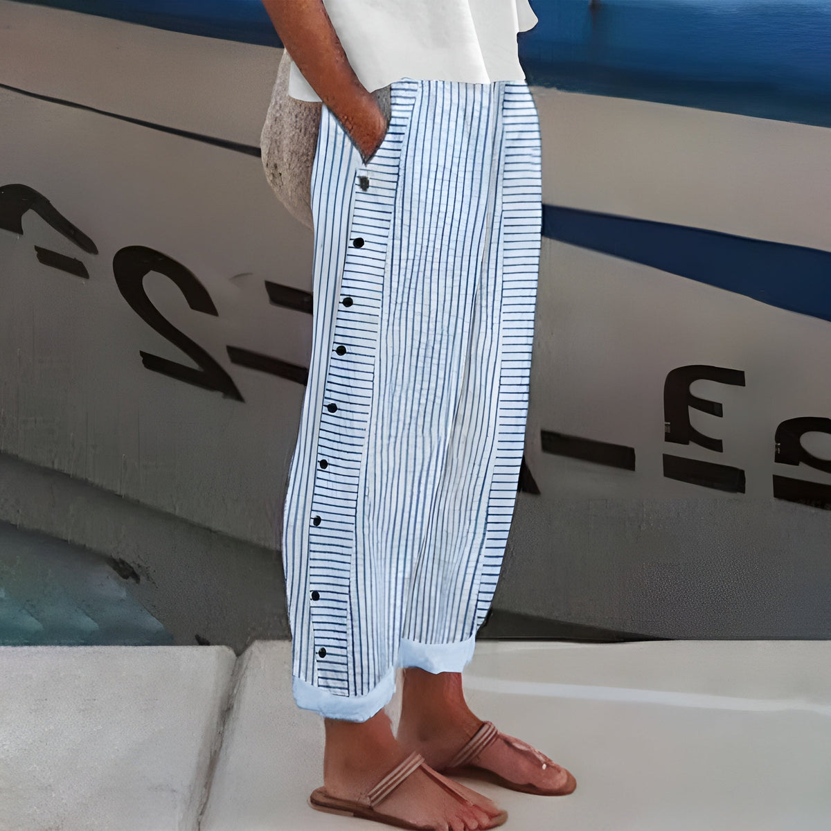 Luella | Women's Wide Leg High Waist Walking Pants for Daily Comfort